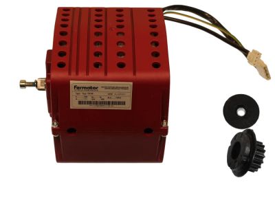 Двигатель привода дверей VVVF, тип 125/40, 100W, шкив HTD (вал с насечками), c энкодером