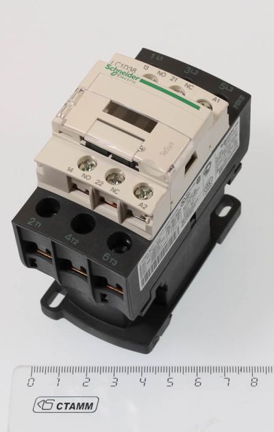 КОНТАКТОР 3Р,9 кВт, 38A,НО+НЗ ,220VAC 50ГЦ